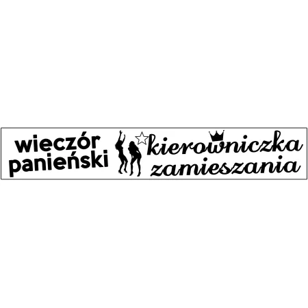 Szarfa NIEBIESKA Wieczór Panieński Kierowniczka zamieszania